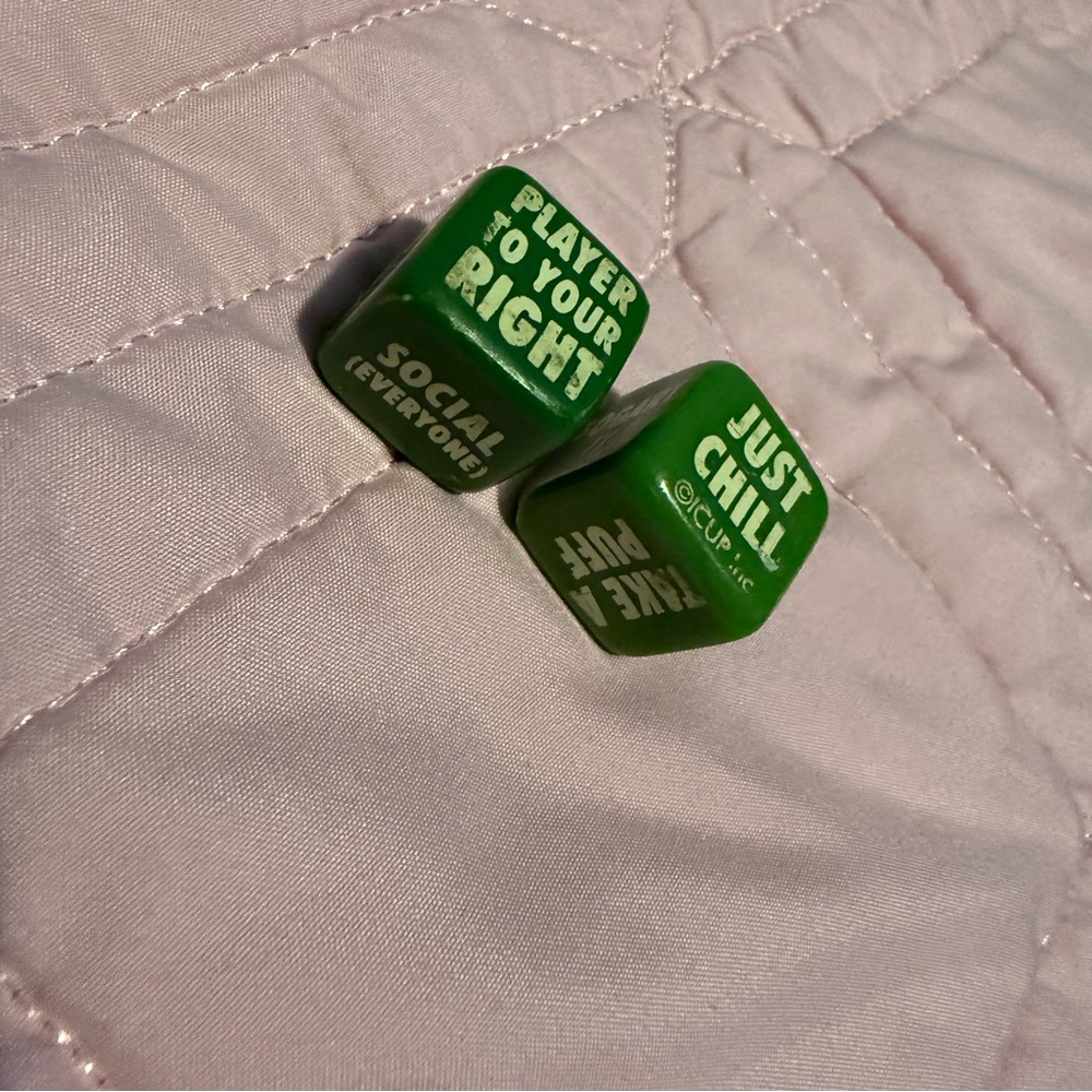 Smoke four twenty wee Green Conversation Dice - Motivational Text Cubes
